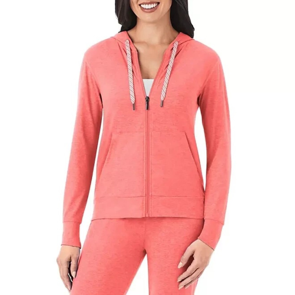Member's Mark Ladies Favorite Soft Jacket XXL Coral Bell Heather Zip Up Hoodie